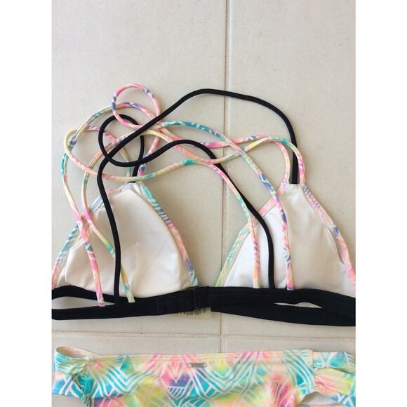 Victoria's Secret Pink Swim Bikini Swimwear Triangle Top Print Swimsuit - Picture 8 of 13